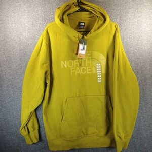 NWT The North Face Half Dome Pull Over Hoodie Men XL Sulphur Moss Pocket Logo